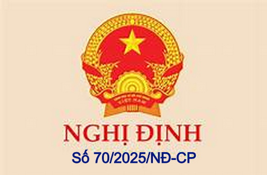 Nghị định 70/2025/NĐ-CP sửa đổi, bổ sung một số điều của Nghị định 123/2020/NĐ-CP về hóa đơn, chứng từ, có hiệu lực từ ngày 01/06/2025.